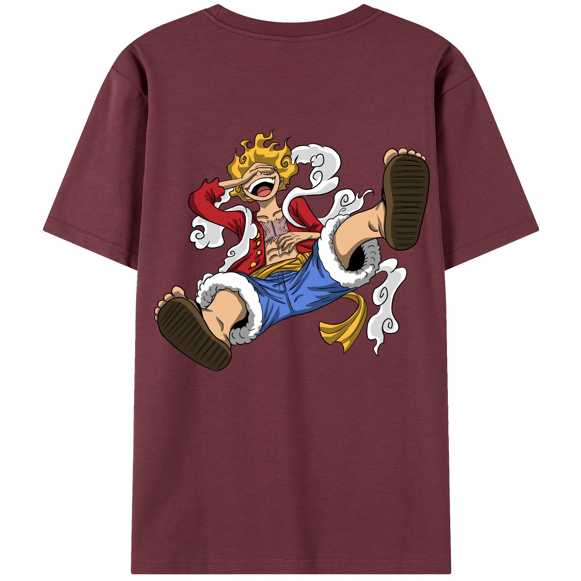 ワンピース モンキー・D・ルフィ ONE PIECE Monkey D. Luffy 綿100％半袖Tシャツ（背面プリント）